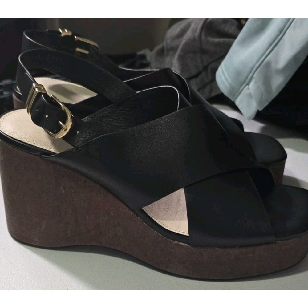 Sanctuary Women's Nouveau Wedge Platform - Eco Natural Black Sz 11‎ M